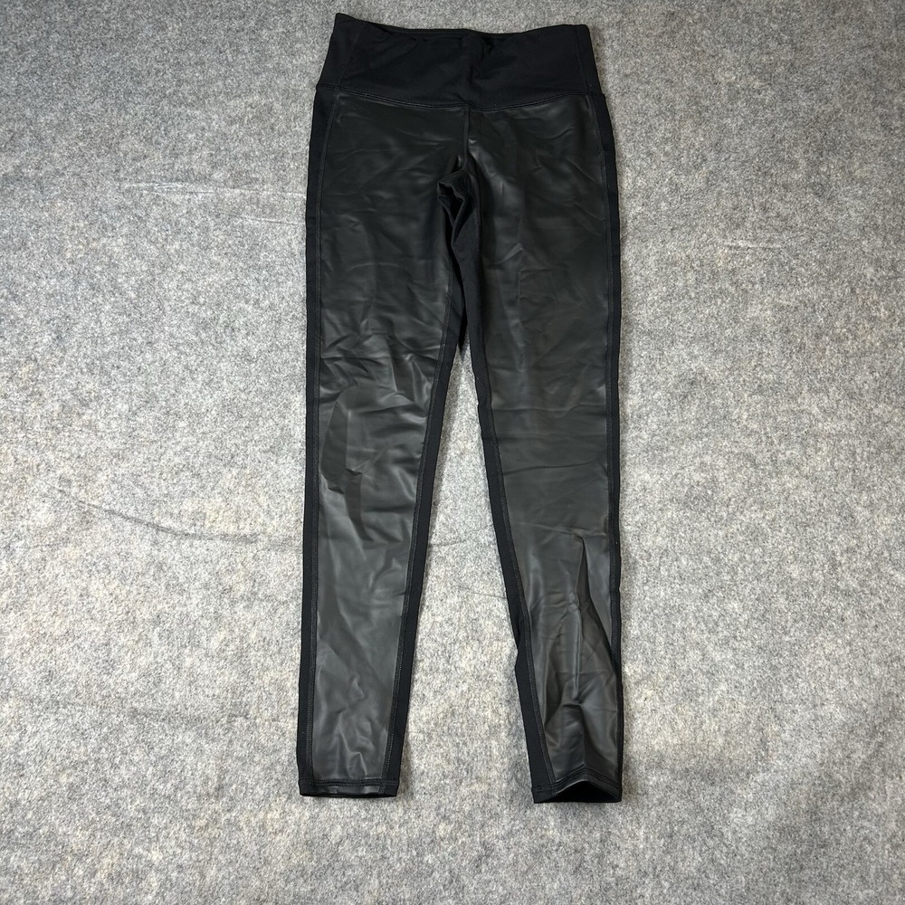 Athleta Leggings Women's XS Delancey Gleam Faux Leather Front Athleisure